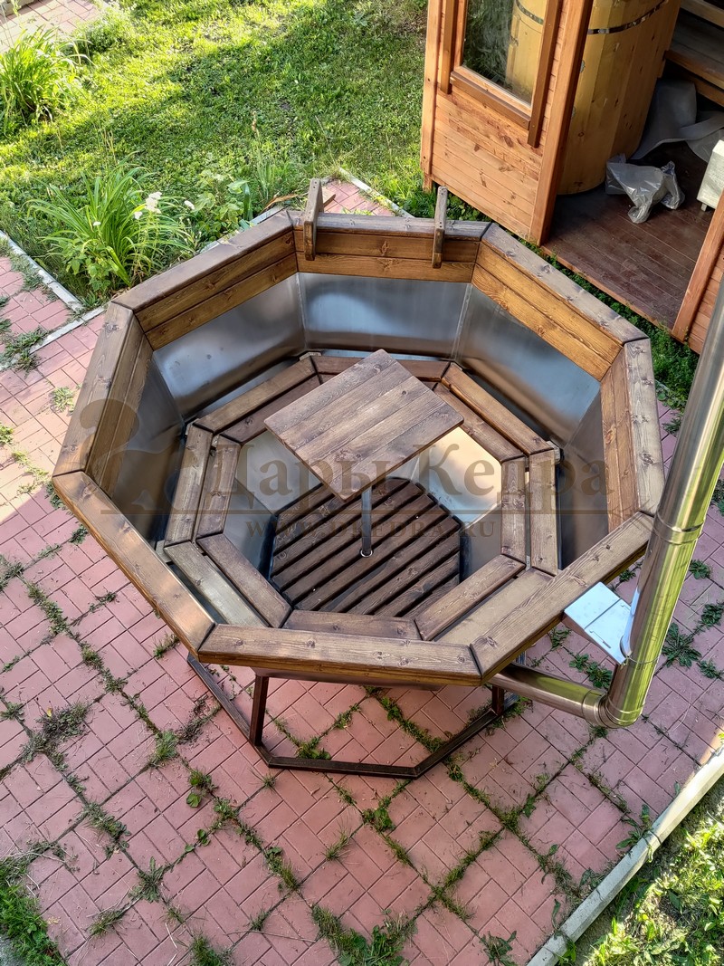 Банный чан из нержавеющей стали Ø-2350 на подставке